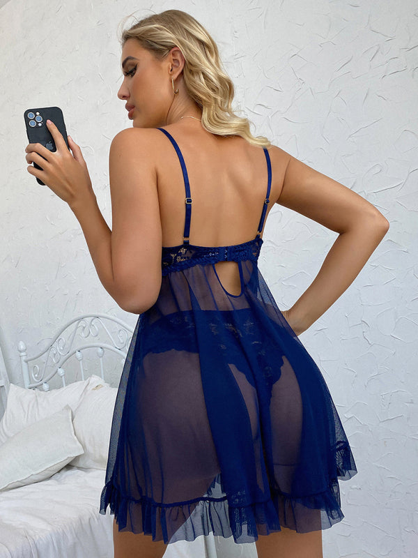 Blue Zone Planet | Women's sexy V-neck lace suspender sexy lingerie sets kakaclo