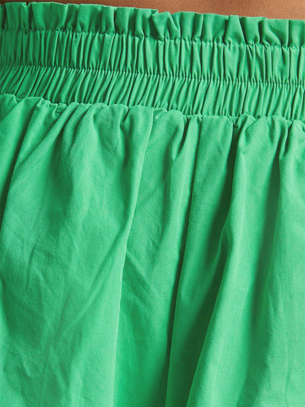 Blue Zone Planet | Two-piece Solid Color Single Breasted Long Sleeve Lapel Shirt Shorts Loose Suit BLUE ZONE PLANET