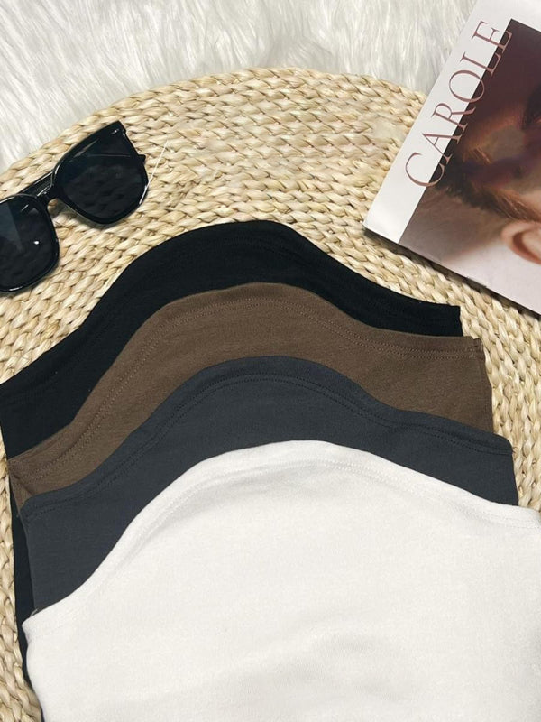Solid color inner and outer wear slim-fit irregular beautiful back tank top kakaclo