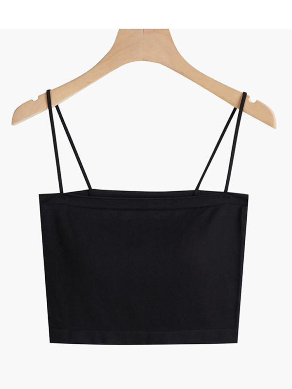 Knitted High Elastic Cropped Camisole kakaclo