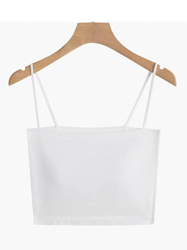 Knitted High Elastic Cropped Camisole kakaclo