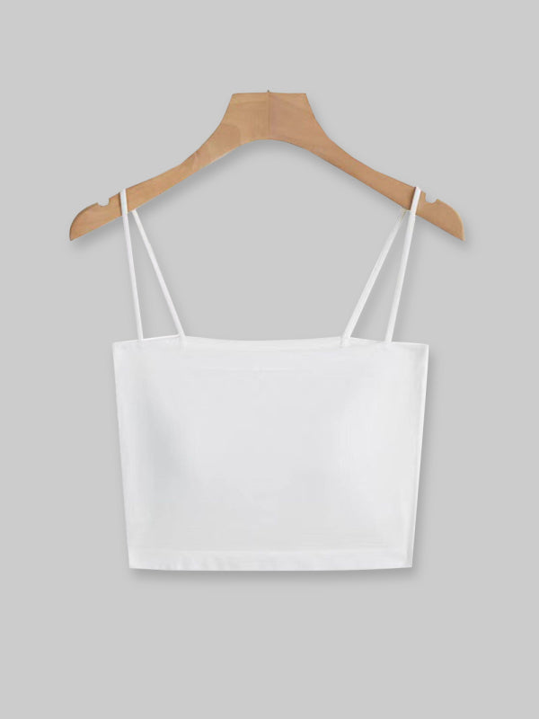 Knitted High Elastic Cropped Camisole kakaclo