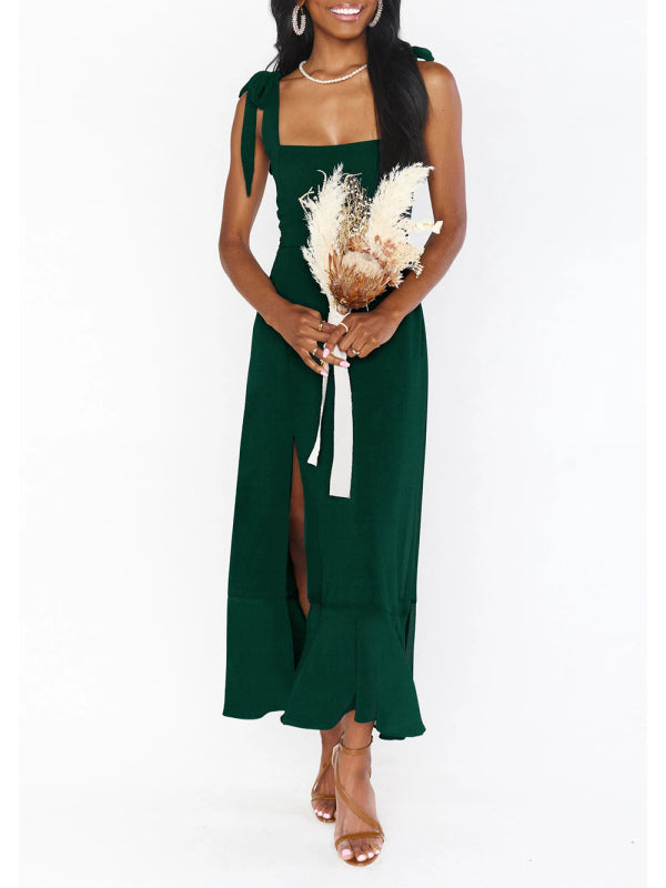 Elegant and Fashionable Commuter Slit French High-end Sense Dress kakaclo