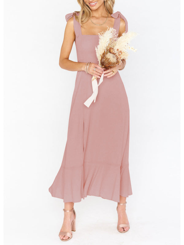 Elegant and Fashionable Commuter Slit French High-end Sense Dress kakaclo