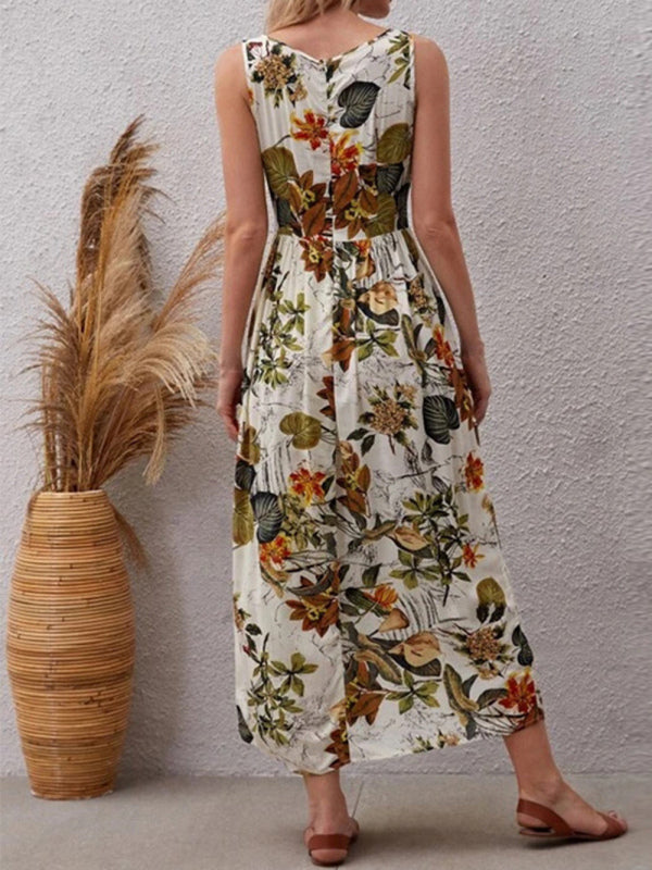 Blue Zone Planet | holiday style skirt print sleeveless dress BLUE ZONE PLANET