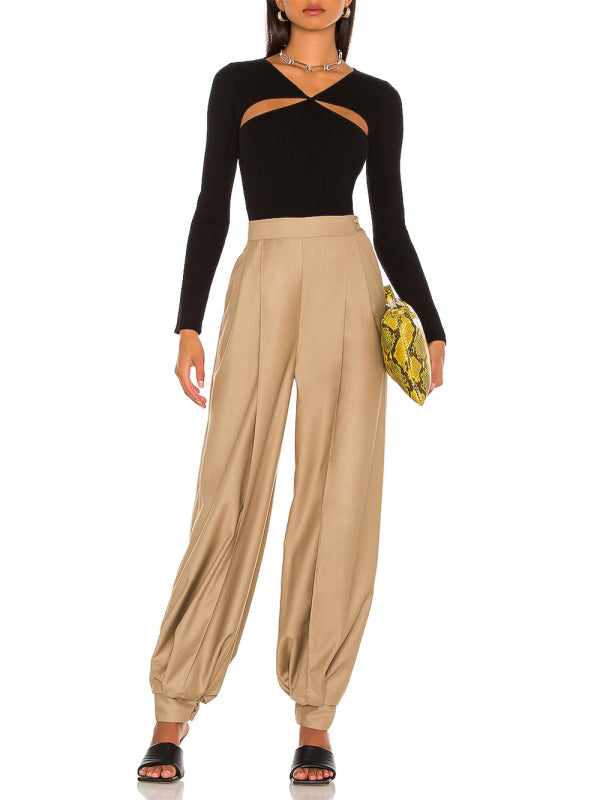 Elegant Hollow Knit Blouse(short body length) kakaclo