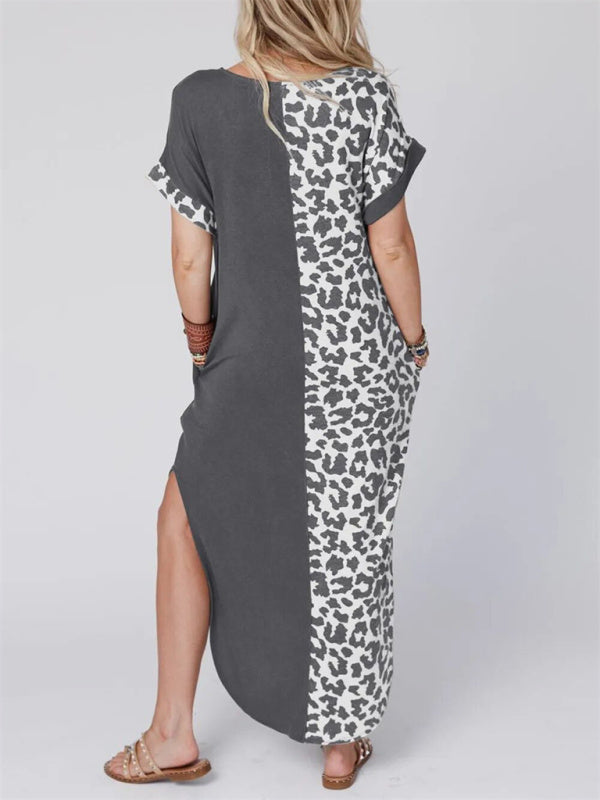 Street Trendy Round Neck Package Hip Skirt Long Skirt Dress kakaclo