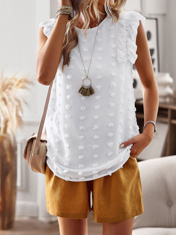 Falbala Shirt Fashionable Elegant Tops. kakaclo
