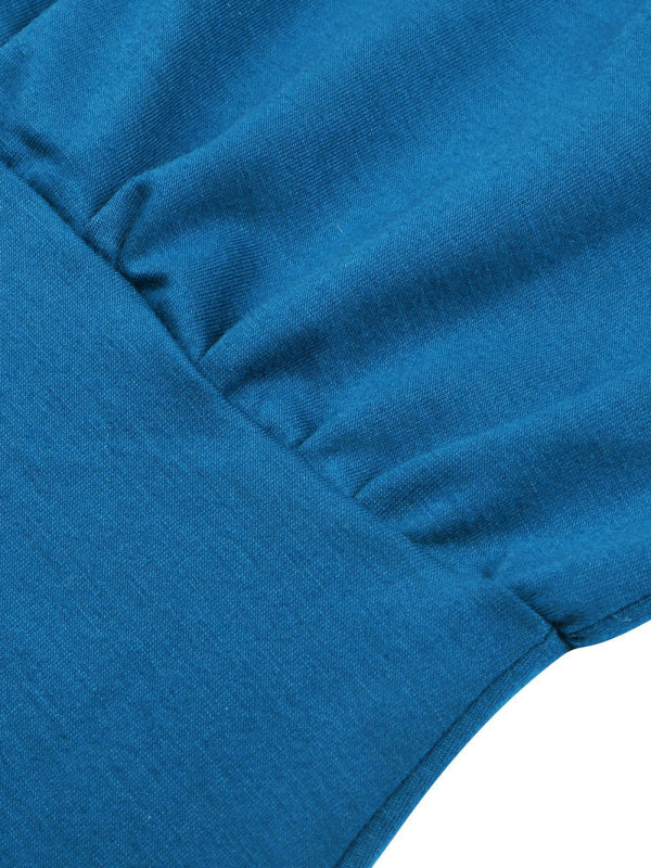 Knitted Round Neck Long Sleeve Slim Package Hip Skirt kakaclo