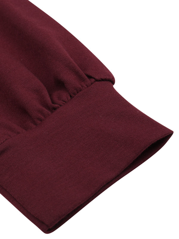 Knitted Round Neck Long Sleeve Slim Package Hip Skirt kakaclo