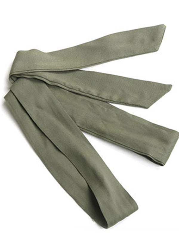 Shirt skirt European and American lapel tie tie solid color dress kakaclo
