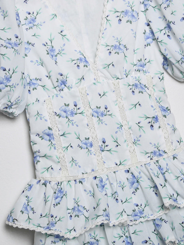 European and American style new French design embroidery print dress kakaclo