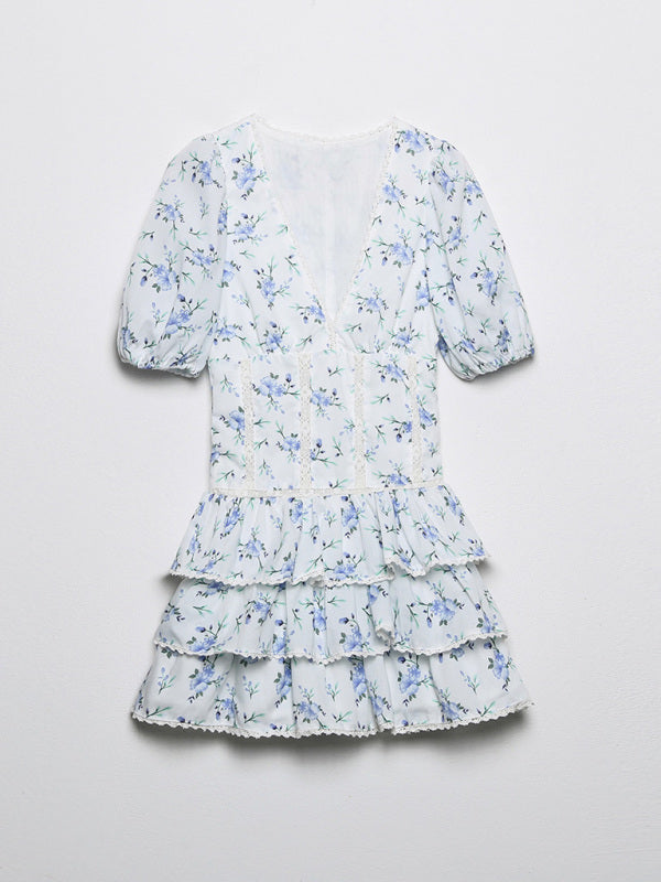 European and American style new French design embroidery print dress kakaclo