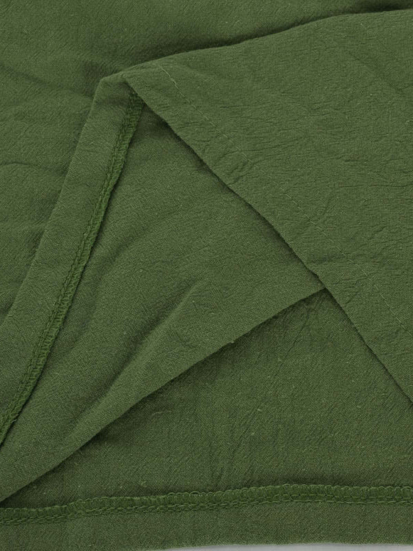 Round Neck Asymmetric Hem Solid Short Sleeve Shirt kakaclo