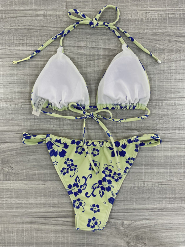 Blue Zone Planet | New printed sexy strappy split swimsuit swimsuit bikini female bikini BLUE ZONE PLANET