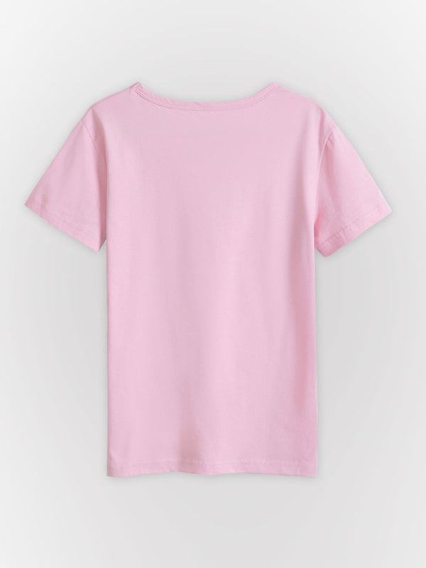 Women's Knitted Round Neck Leopard Print Mother's Day Short Sleeve T-Shirt kakaclo