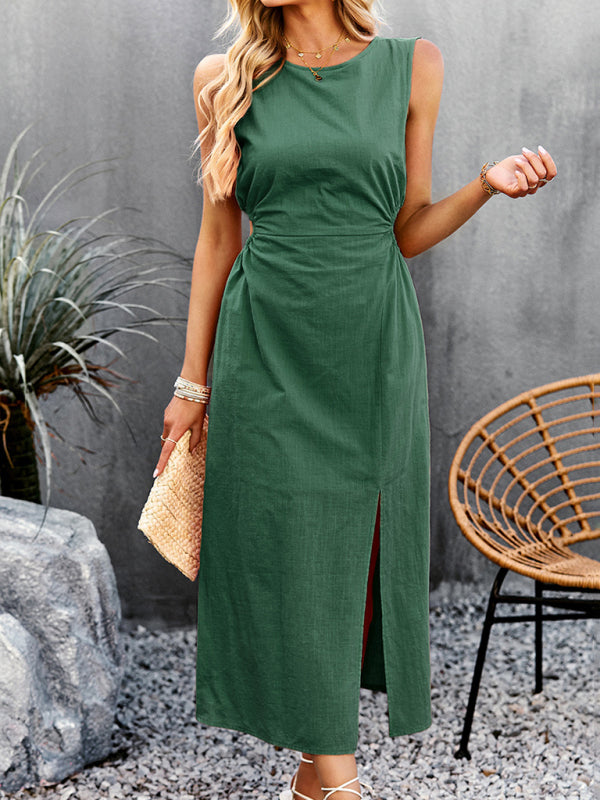 Blue Zone Planet | Summer Temperament Waistless Long Sleeveless Sundress BLUE ZONE PLANET