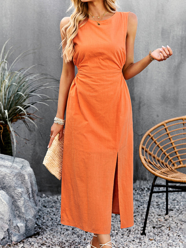 Blue Zone Planet | Summer Temperament Waistless Long Sleeveless Sundress BLUE ZONE PLANET