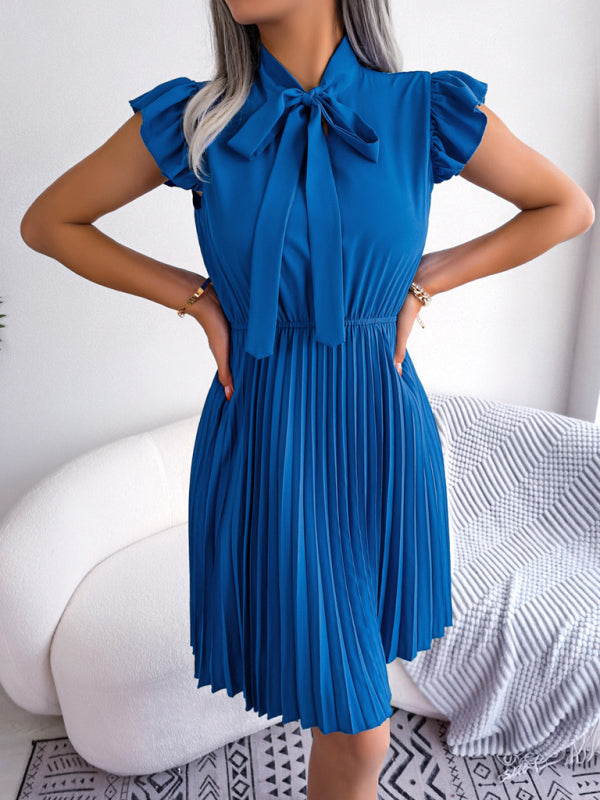 Blue Zone Planet | Temperament Lace-up Waist Pleated Skirt BLUE ZONE PLANET