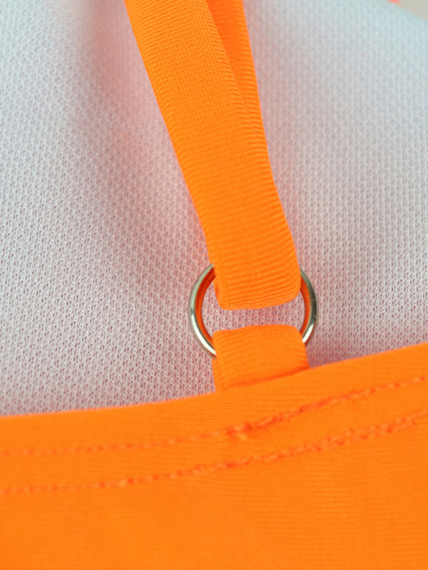 Blue Zone Planet |  Hollow multicolor one shoulder sexy swimsuit women kakaclo