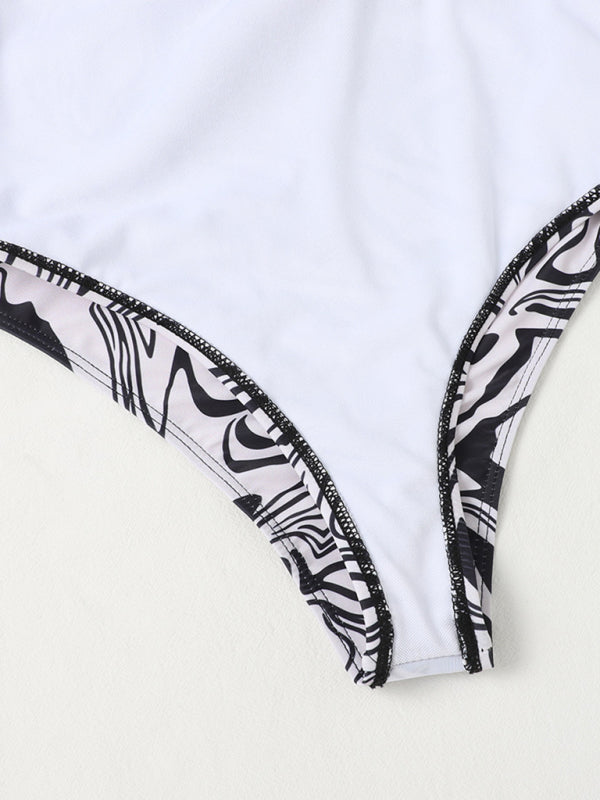 Blue Zone Planet |  Hollow multicolor one shoulder sexy swimsuit women kakaclo