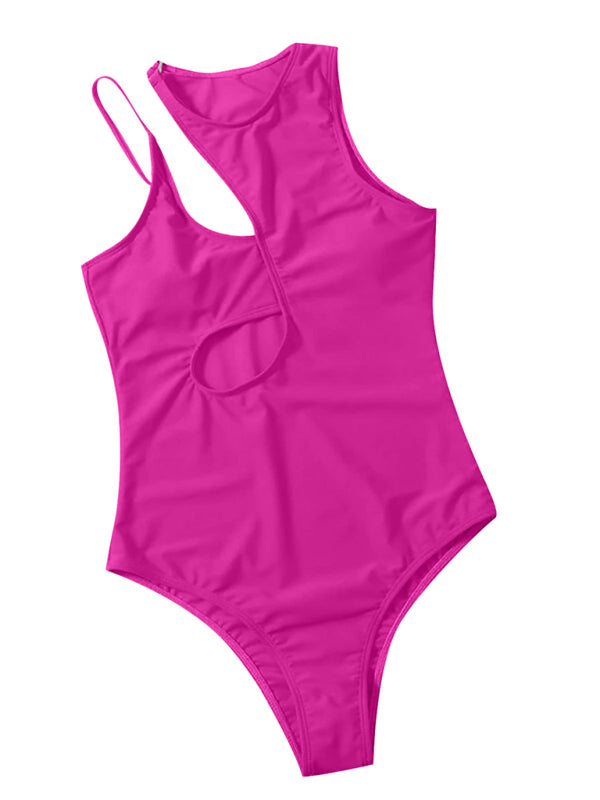 Blue Zone Planet | Hollow multicolor one shoulder sexy swimsuit women kakaclo