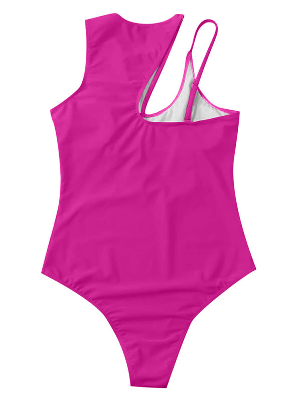 Blue Zone Planet | Hollow multicolor one shoulder sexy swimsuit women kakaclo