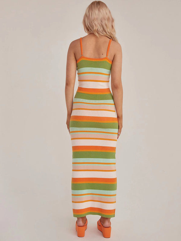 Wind Print Slim Slim Elegant Dress BLUE ZONE PLANET