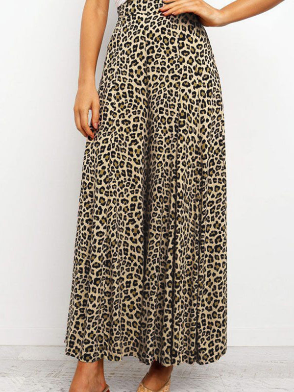 Emily's Leopard Print Wide-Leg Pants kakaclo