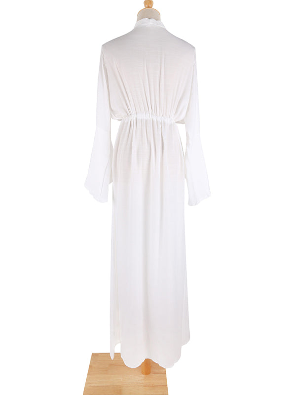 Stella's Trumpet Sleeve Beach Cardigan Coverup Blue Zone Planet