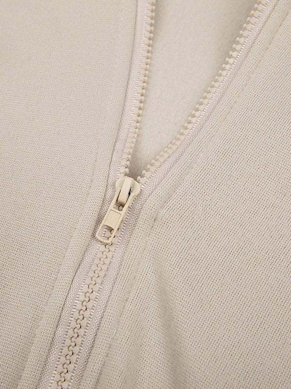 Blue Zone Planet | Zoe's Knitted Sports Fleece Hooded Three-Piece Suit BLUE ZONE PLANET