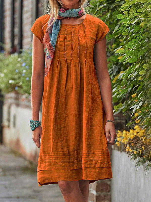 loose mid length skirt slimming dress kakaclo