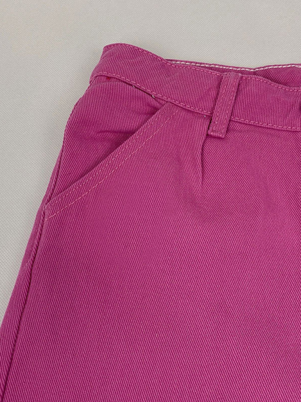 Blue Zone Planet |  Trendy loose all-match trousers look thin high waist jeans wide leg pants kakaclo