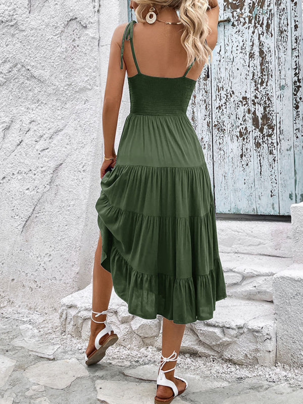 Blue Zone Planet | Backless Solid Color Camisole Dress BLUE ZONE PLANET