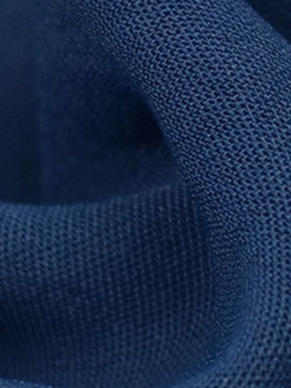 Blue Zone Planet | Neck Tie Pleated Elastic Waist Mini Dress BLUE ZONE PLANET