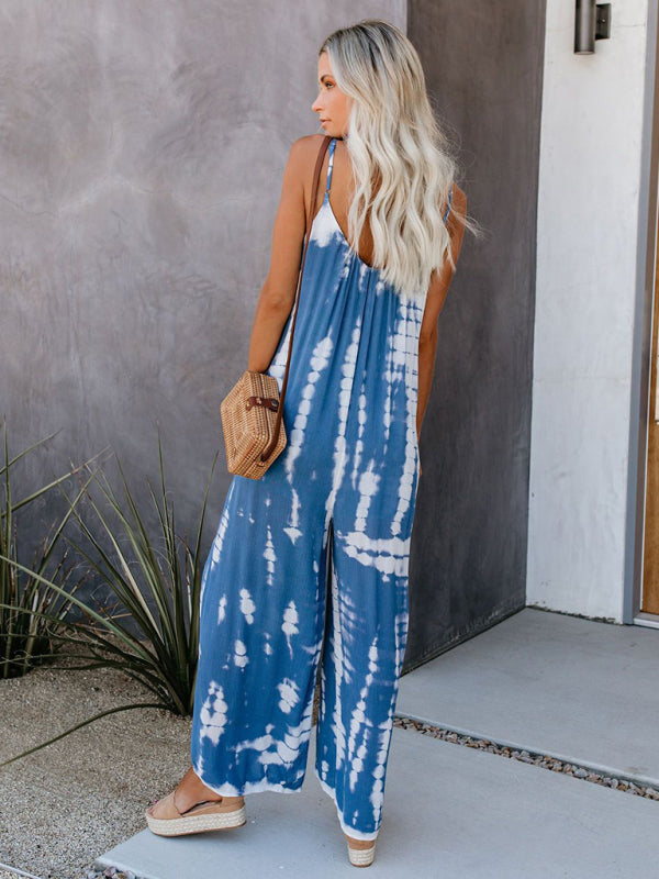 Blue Zone Planet | Spaghetti straps wide-leg jumpsuit BLUE ZONE PLANET