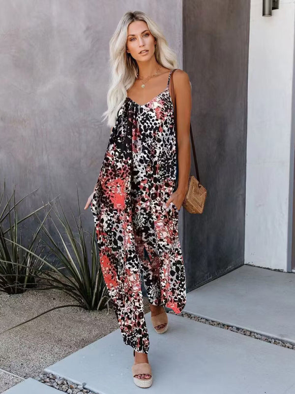 Blue Zone Planet | Spaghetti straps wide-leg jumpsuit BLUE ZONE PLANET