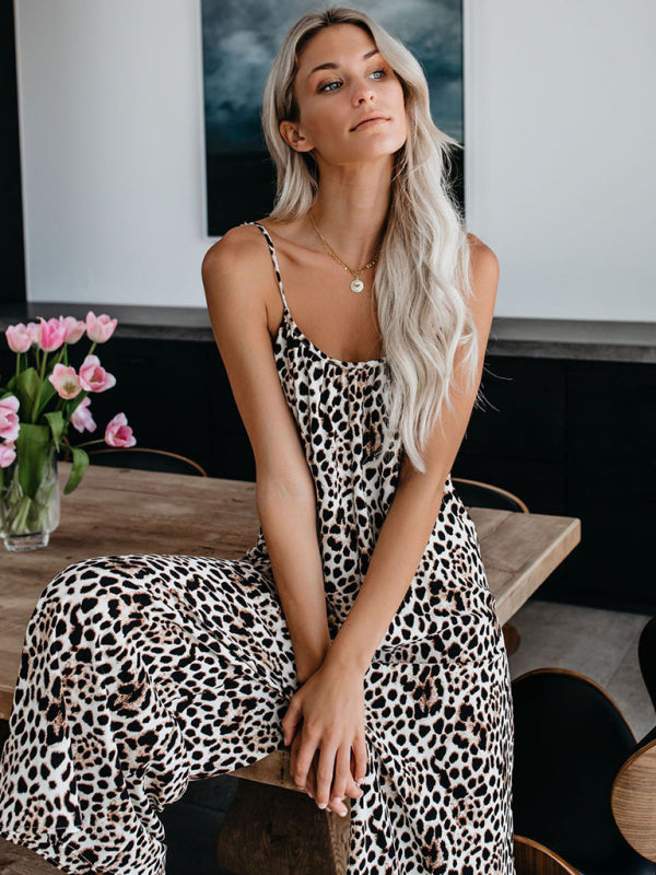 Blue Zone Planet | Spaghetti straps wide-leg jumpsuit BLUE ZONE PLANET