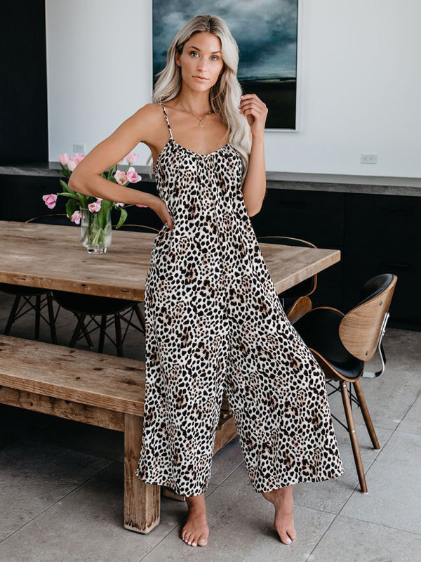 Blue Zone Planet | Spaghetti straps wide-leg jumpsuit BLUE ZONE PLANET