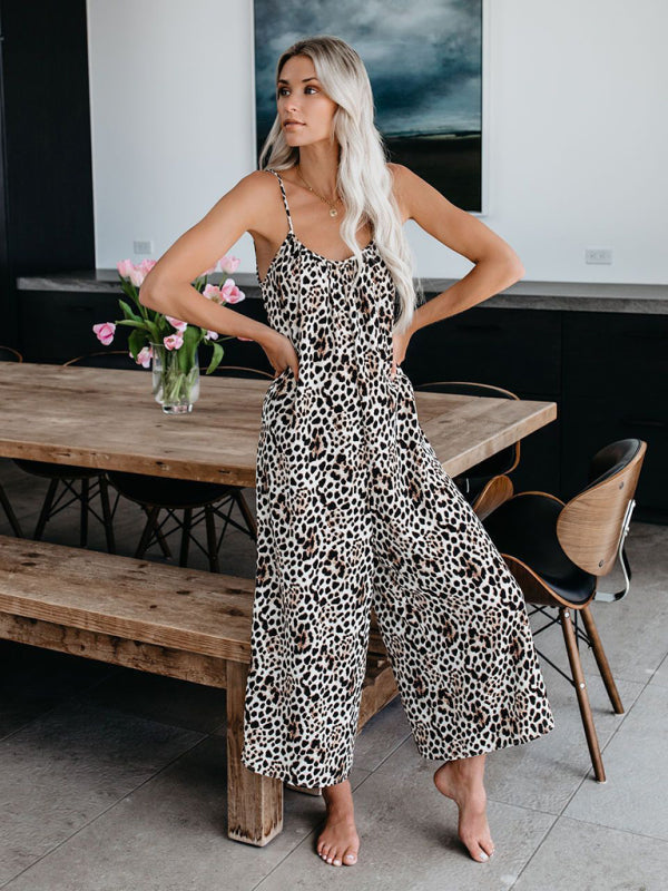 Blue Zone Planet | Spaghetti straps wide-leg jumpsuit BLUE ZONE PLANET