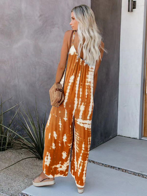 Blue Zone Planet |  Spaghetti straps wide-leg jumpsuit BLUE ZONE PLANET