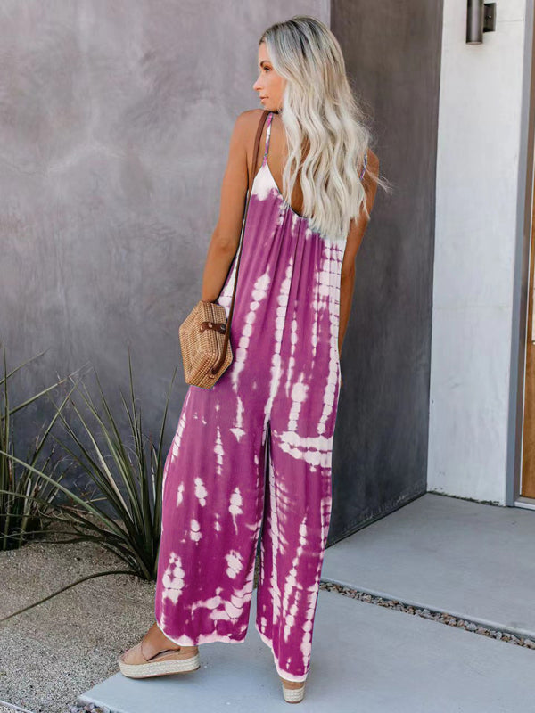 Blue Zone Planet |  Spaghetti straps wide-leg jumpsuit BLUE ZONE PLANET