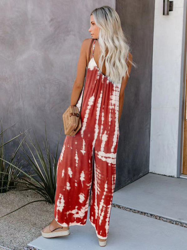 Blue Zone Planet | Spaghetti straps wide-leg jumpsuit BLUE ZONE PLANET