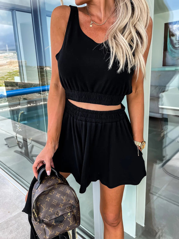 Blue Zone Planet | three-piece suit INS vacation loose pocket shorts sets BLUE ZONE PLANET