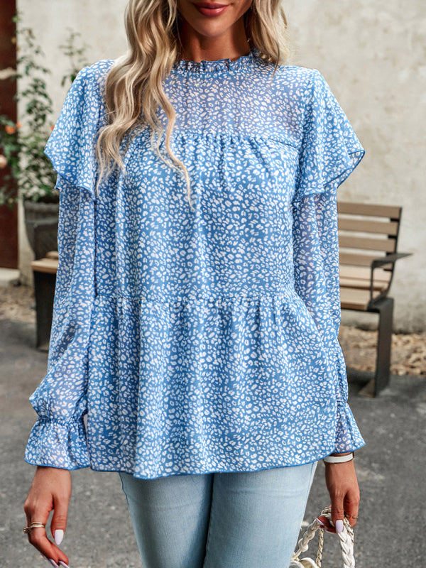 Blue Zone Planet | Floral Shirt Commuter Long Sleeve Top BLUE ZONE PLANET