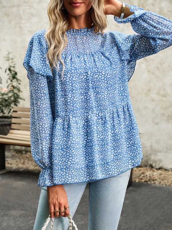 Blue Zone Planet | Floral Shirt Commuter Long Sleeve Top BLUE ZONE PLANET