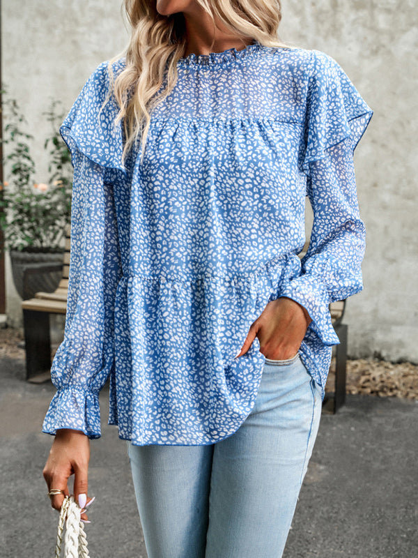 Blue Zone Planet | Floral Shirt Commuter Long Sleeve Top BLUE ZONE PLANET