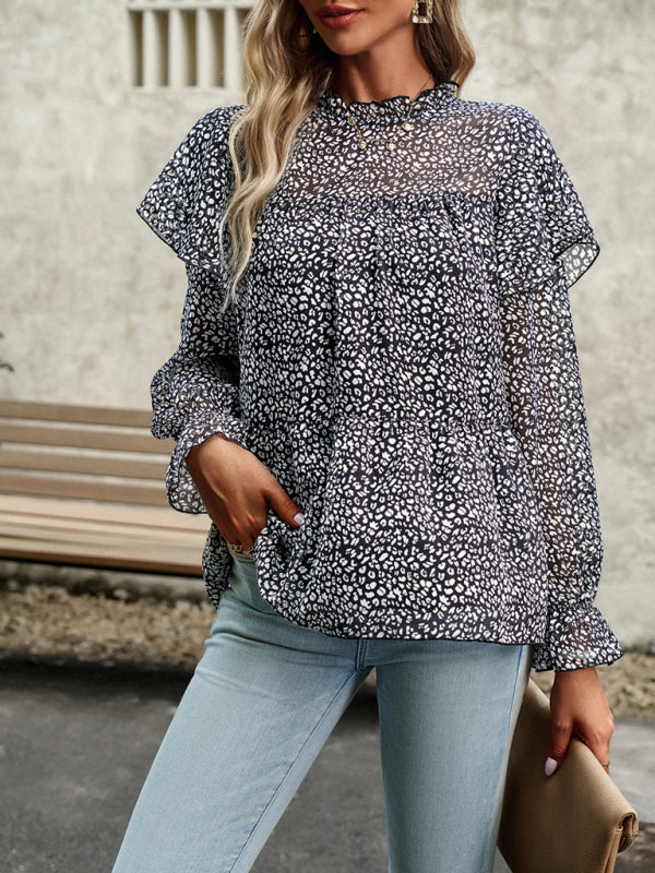 Blue Zone Planet | Floral Shirt Commuter Long Sleeve Top BLUE ZONE PLANET