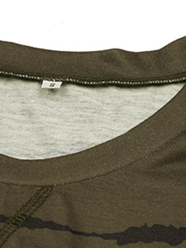 Blue Zone Planet |  Round Neck T-Shirt Positioning Flower Short Sleeve Ladies BLUE ZONE PLANET