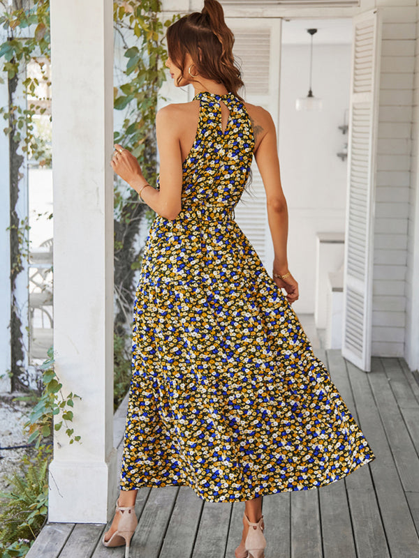 Blue Zone Planet | Multi-tiered floral-print resort dress with swing BLUE ZONE PLANET